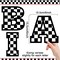 150 PCS Checkered Large 6 Inch Font Letters and Punctuation Set Black White (Black Checkered)